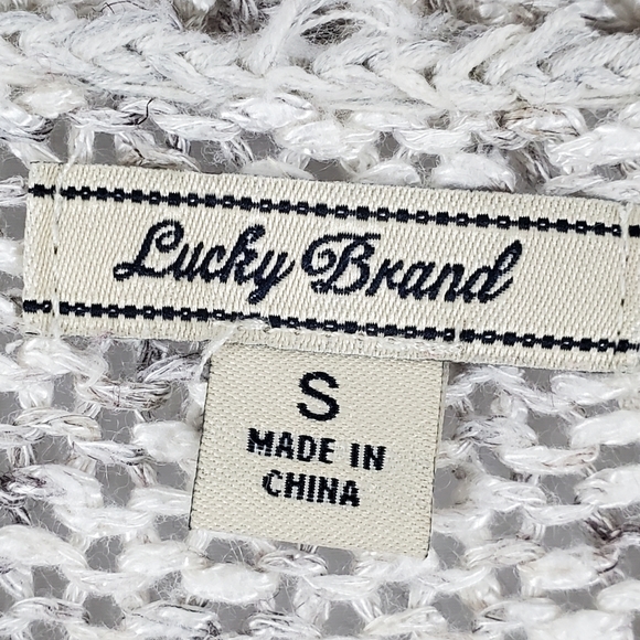Lucky Brand Tunic Gray White Sweater Size Small - Picture 6 of 7